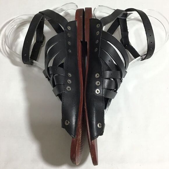 Free People Black Belize Strappy Gladiator Sandal Size 38 - Picture 5 of 8